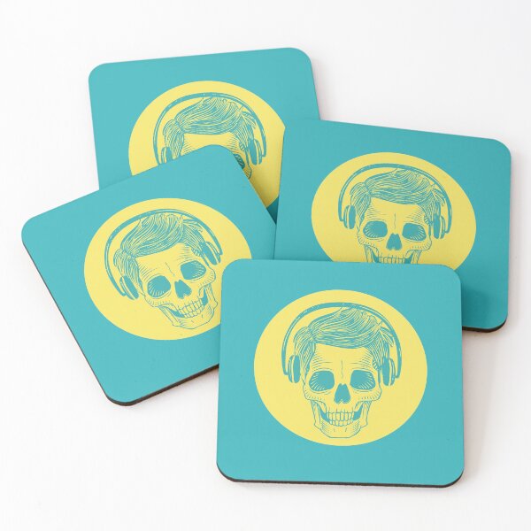 Item preview, Skull with headphones designed and sold by DerSenat.