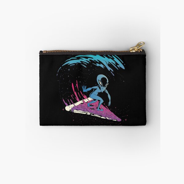 Item preview, Alien surfer with pizza in space. designed and sold by emphatic.