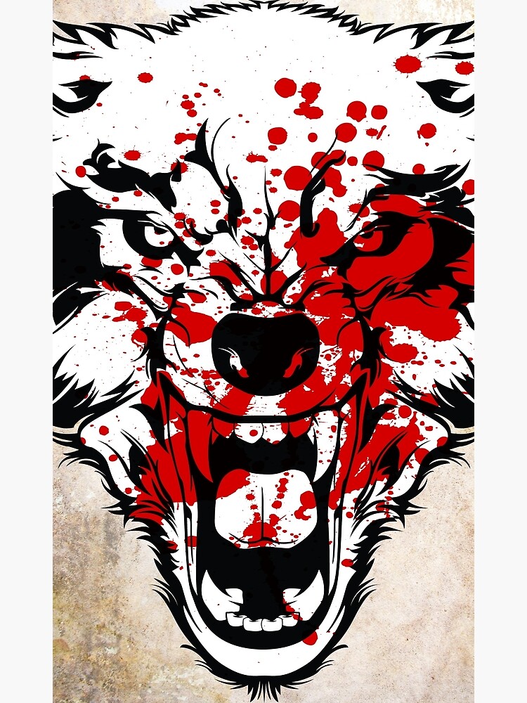 Bloody Wolf Photographic Print For Sale By Creepyjoe Redbubble   Flat,750x,075,f Pad,750x1000,f8f8f8 