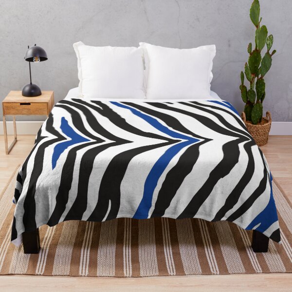 Item preview, Zebra Print: Cobalt Blue, Black and White designed and sold by XCEEDTRANSITION.