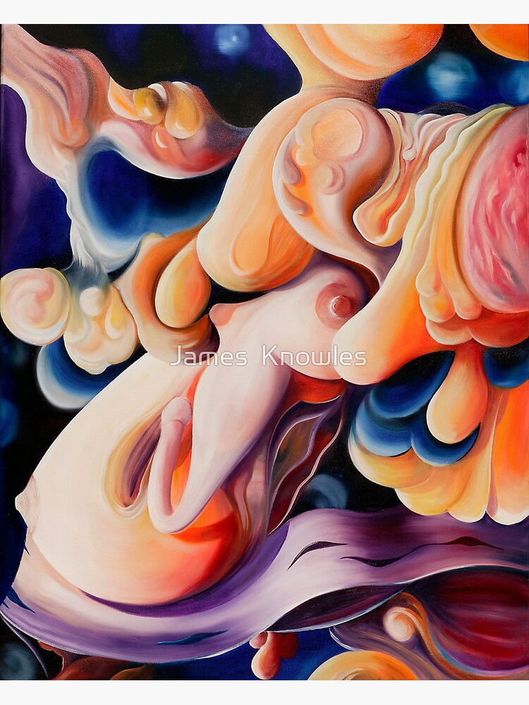 Thumbnail 3 of 3, Photographic Print, "Celebration of Procreation" - abstract expressionistic oil painting designed and sold by jknowles.