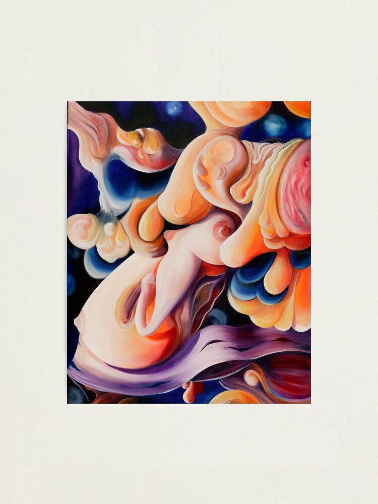 Thumbnail 1 of 3, Photographic Print, "Celebration of Procreation" - abstract expressionistic oil painting designed and sold by jknowles.