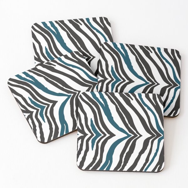 Item preview, Zebra Print: Teal, White and Black designed and sold by XCEEDTRANSITION.
