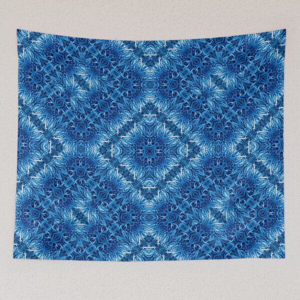 Item preview, Velvet Splash Blue Stitched Maze Pattern  designed and sold by bryansteward.