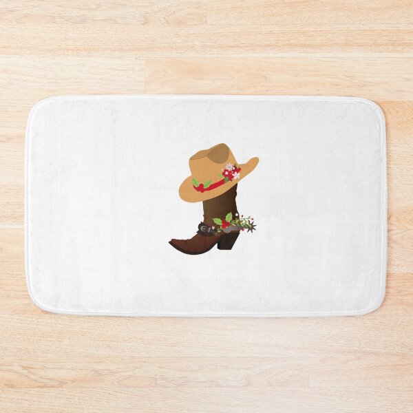 Item preview, Western Southwest Christmas Cowboy Boot and Hat designed and sold by ColorFlowArt.