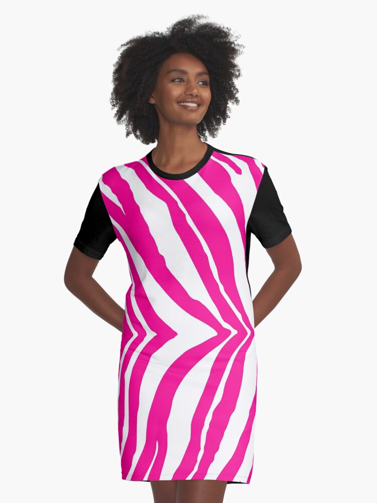 hot pink tee shirt dress