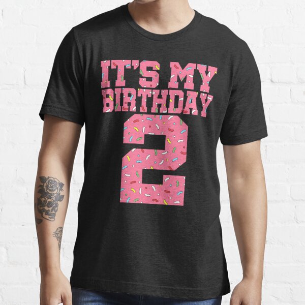 Camisa de cumpleaños para niña de 2 años de edad, camiseta de fiesta número  dos en rosa 2T y 3T