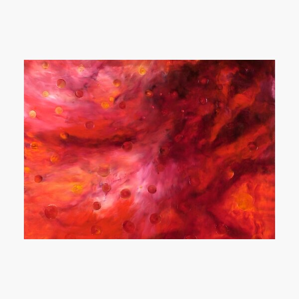 "Lifestream" - abstract oil painting impression of human life energy Photographic Print