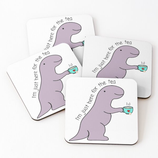 Item preview, I'm just here for the tea dinosaur t rex designed and sold by OkihanaShop.