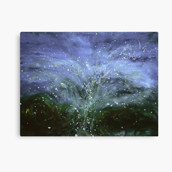 "Ocean Three" - abstract oil painting impression of the ocean Canvas Print