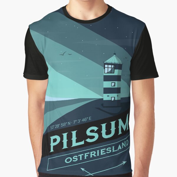 Plattonisch "Pilsum Badge" Grafik T-Shirt
