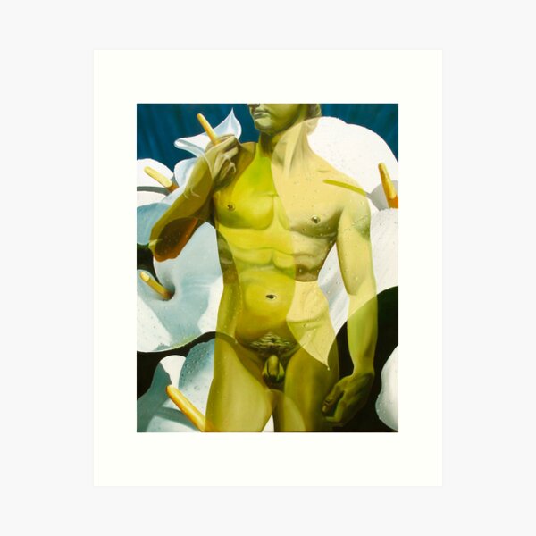 "Primavera Ocho" - human and floral subject combined Art Print