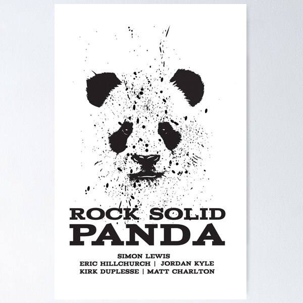 Artikelvorschau, Schattenjäger Rock Solid Panda Band Design entworfen und verkauft von WickedTink.