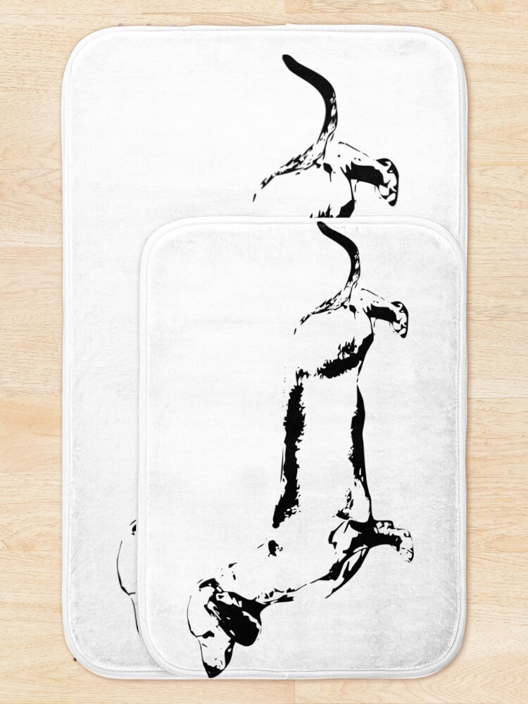 Alternate view of Dachshund Monogram Bath Mat