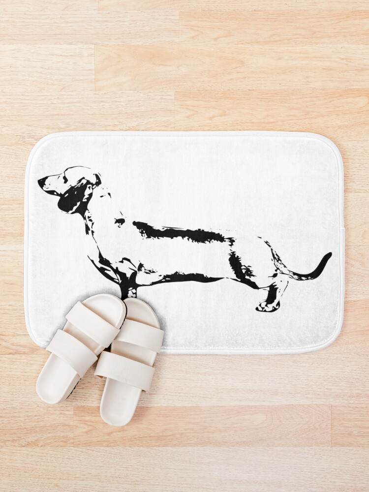 Alternate view of Dachshund Monogram Bath Mat