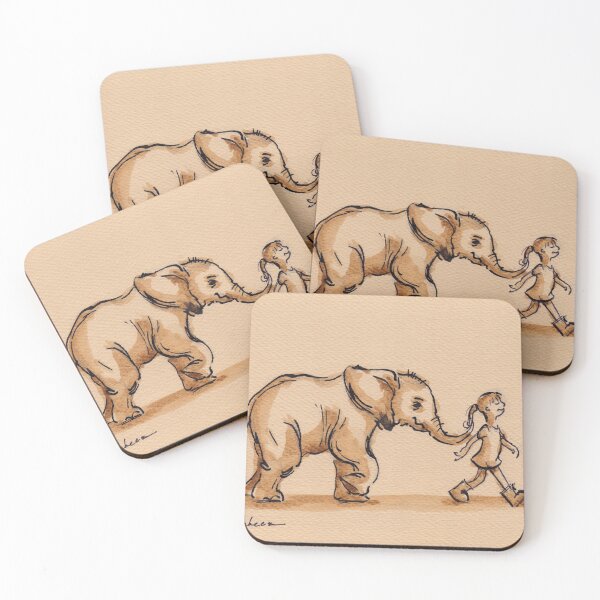 Item preview, Best Friends: Elephant Watercolor Painting #21 designed and sold by Rebecca Rees.