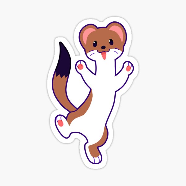 Item preview, Happy stoat! designed and sold by ErmineEclair.
