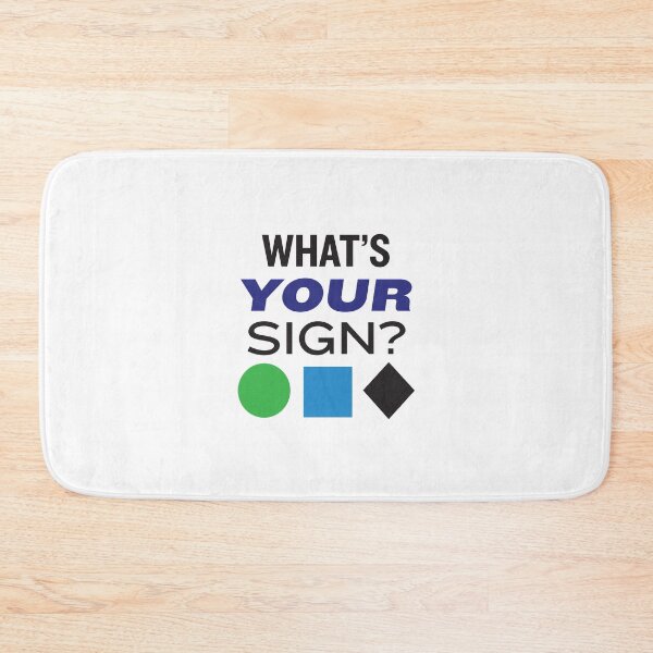 Item preview, 'What's Your Sign?' (White) designed and sold by The Button Gal.