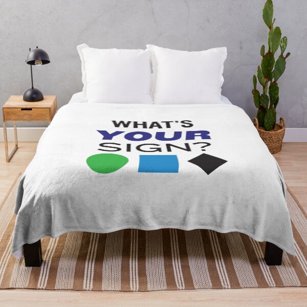 Item preview, 'What's Your Sign?' (White) designed and sold by The Button Gal.