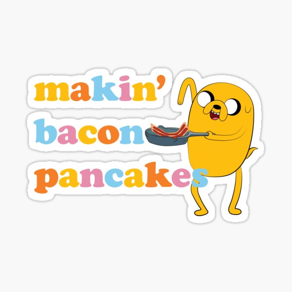 Bacon Pancakes Stickers Redbubble - roblox save the bacons decal
