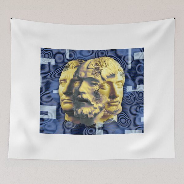 Item preview, Contemporary art concept collage with antique statue head in a surreal style. Modern unusual art. designed and sold by bashta.