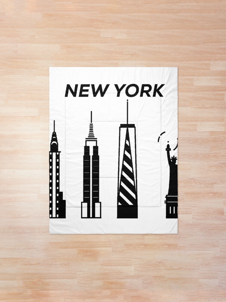 New York Skyline Ny Usa Comforter By Marosharaf Redbubble