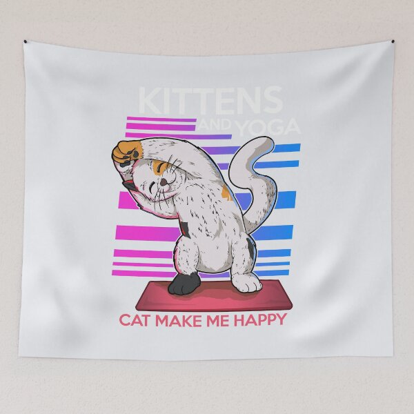 Item preview, cat yoga cat yoga funny animal designs fitness designed and sold by V A R G A S S T Y L E.