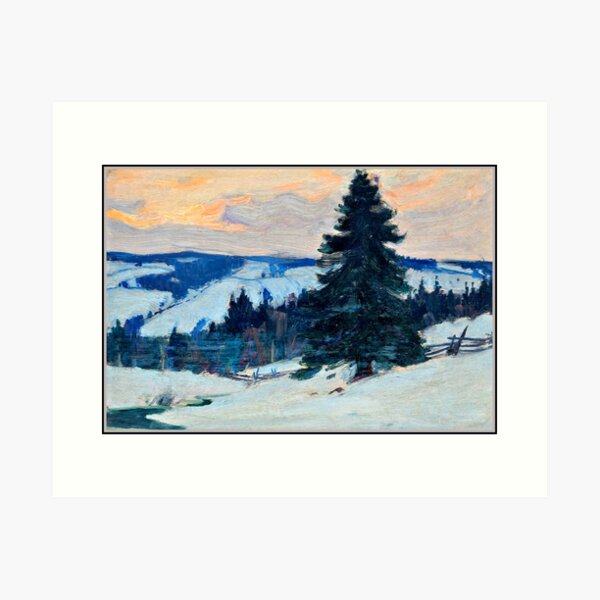 Gagnon - After Sunset, Baie-St. Paul, 1923, fine art painting Art Print
