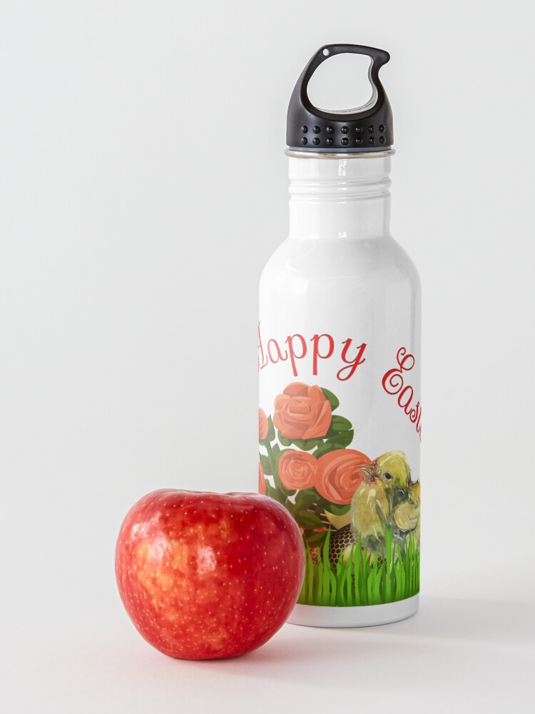 Alternate view of Happy Easter Chick and Eggs Water Bottle
