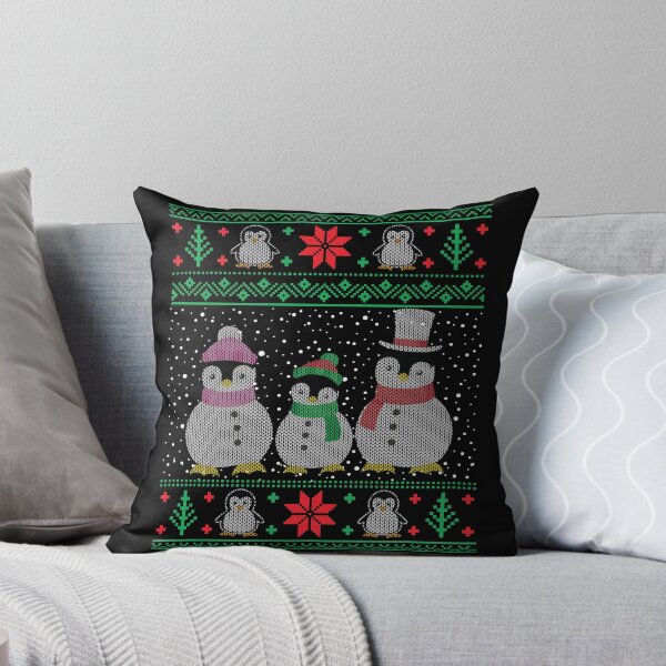 Item preview, Funny Cute Penguin Lovers Snowman Xmas Ugly Christmas Sweater designed and sold by mrsmitful.