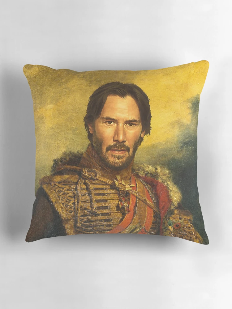 Thumbnail 3 of 4, Pillow, Keanu Reeves - replaceface designed and sold by replaceface.