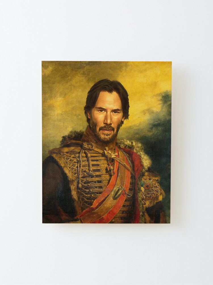 Alternate view of Keanu Reeves - replaceface Mounted Print