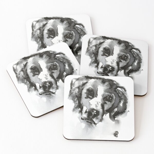 Ink Spaniel Coasters (Set of 4)
