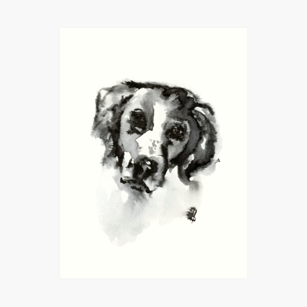 Ink Spaniel Art Print