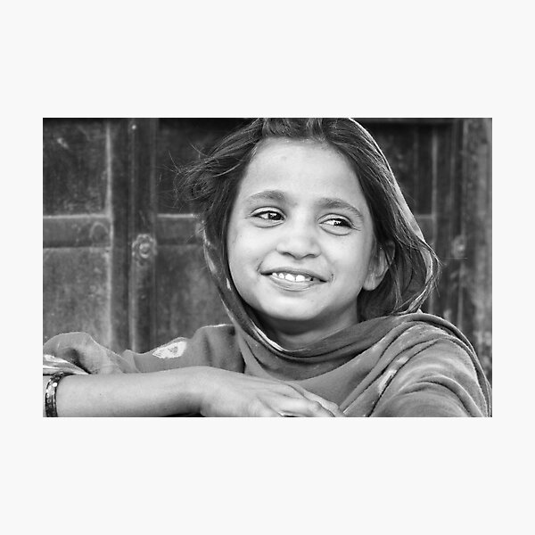 village girl in Rajasthan Photographic Print