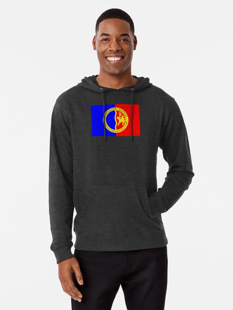 Tribal Flag of the Indigenous Comanche Indian Nation Lightweight Hoodie  for Sale by possibilitees