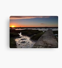 Sunset - Mersea Island Jetty Canvas Print