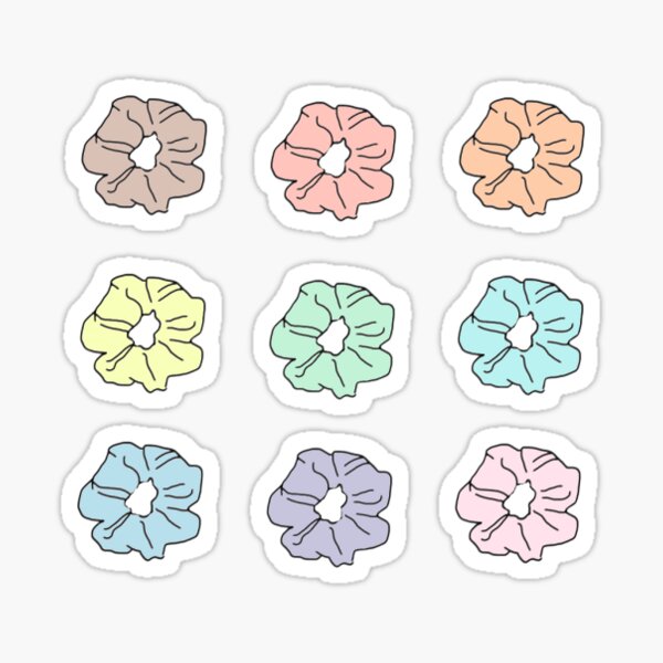 billede Jonglere Wrap VSCO scrunchie colour pack" Sticker for Sale by Pastel-PaletteD | Redbubble