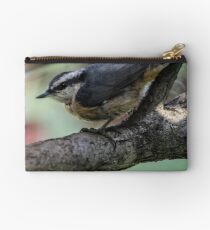 White Breasted Nuthatch. Zipper Pouch