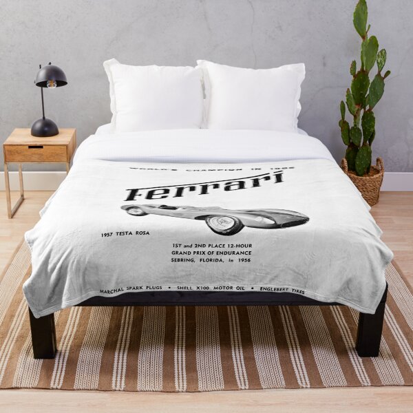 1957 Ferrari Testa Rossa advertisement Throw Blanket