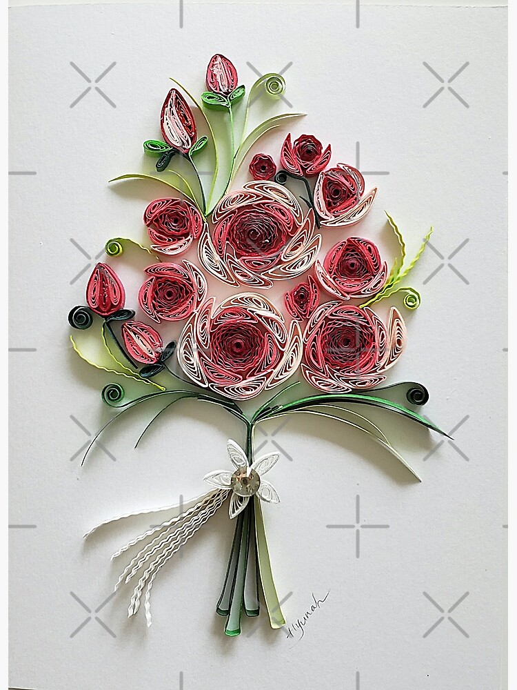 Quilled Wedding Bells Greeting Card