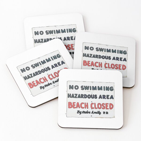 Beach closed Coasters (Set of 4)