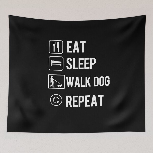 Item preview, Eat Sleep Walk Dog Repeat - Funny Dog Walker For Owner designed and sold by balbert3.