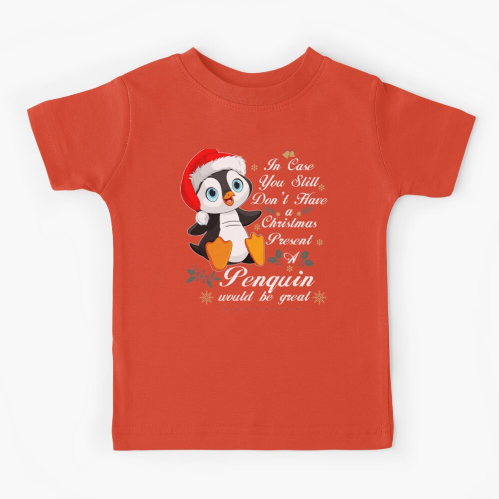 Organic Kinder T-Shirt Pinguin Weihnachtsbaum