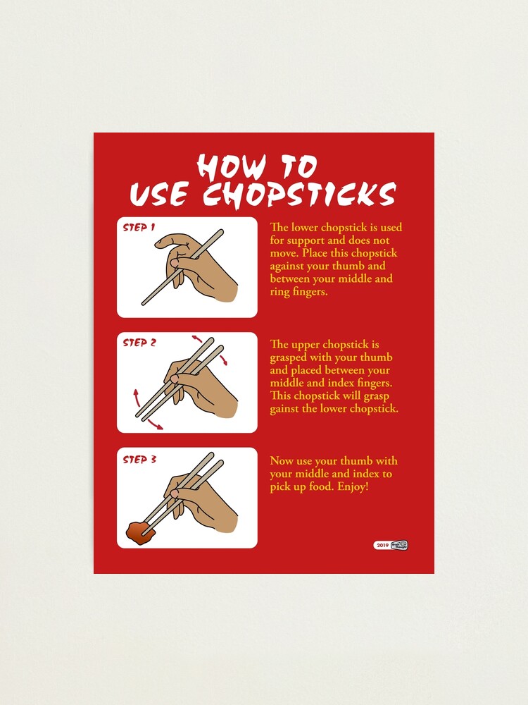 How To Use Chopsticks Photographic Print