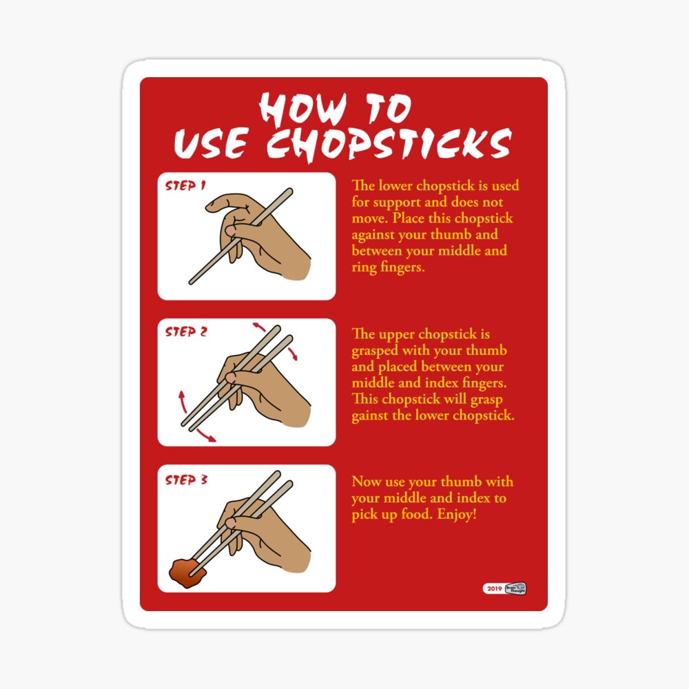 How To Use Chopsticks Photographic Print