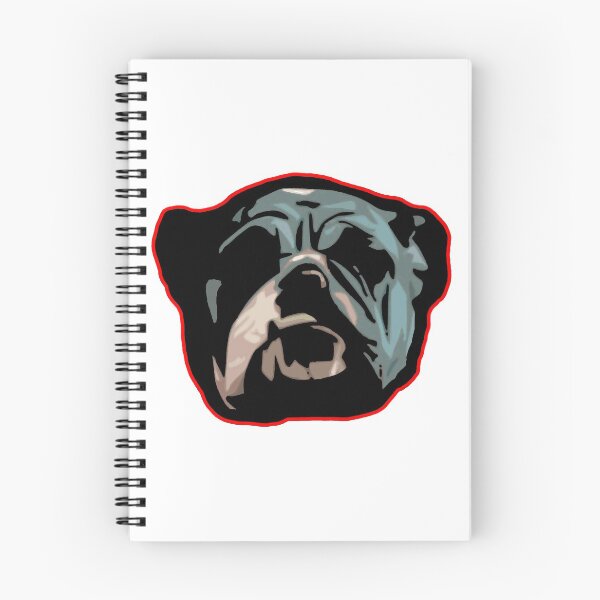 Item preview, English Bulldog face - blue Bulldog - abstract Bully dog - Bulldog gifts designed and sold by smooshfaceutd.