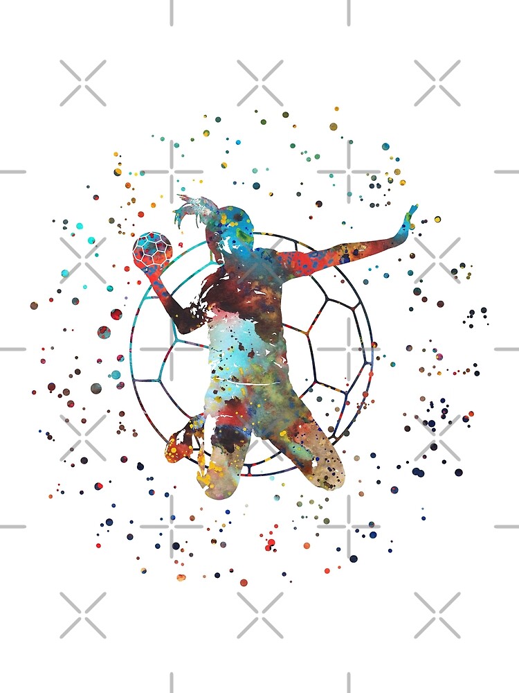 Abstract Silhouette Of A Handball Player On Blue Background Handball Player  Man Are Throws The Ball Vector Illustration Stock Illustration - Download  Image Now - iStock