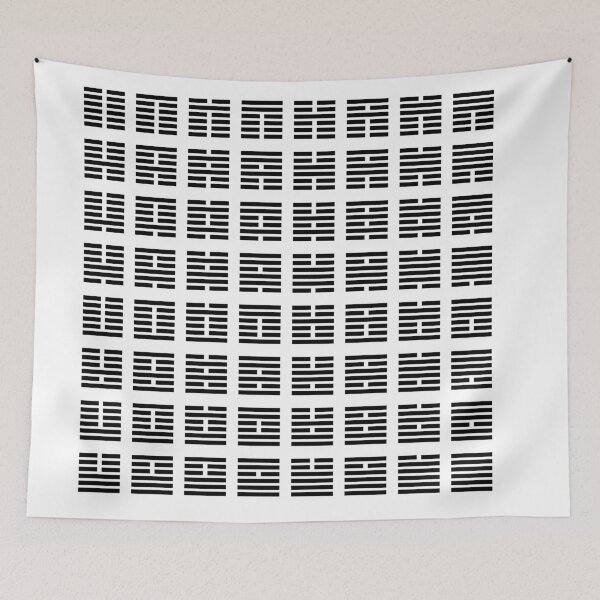 Item preview, I Ching hexagrams - Black on White designed and sold by Rupert Russell.