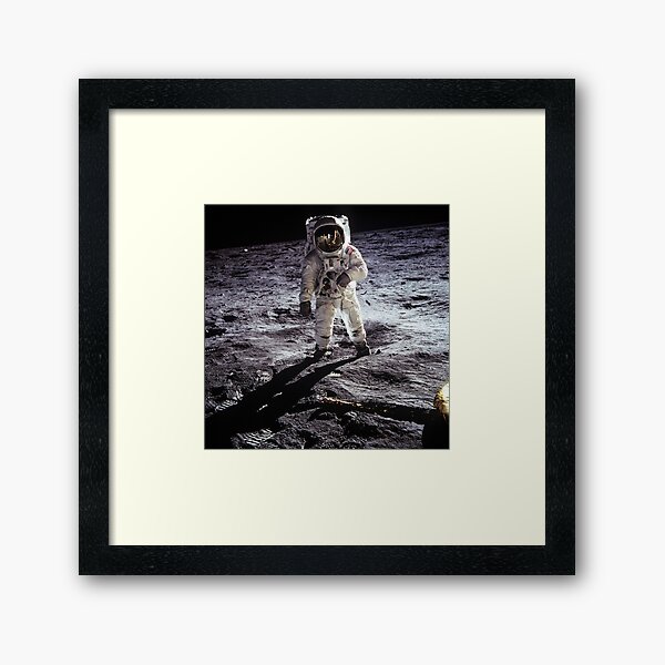 Buzz Aldrin on the Moon Framed Art Print